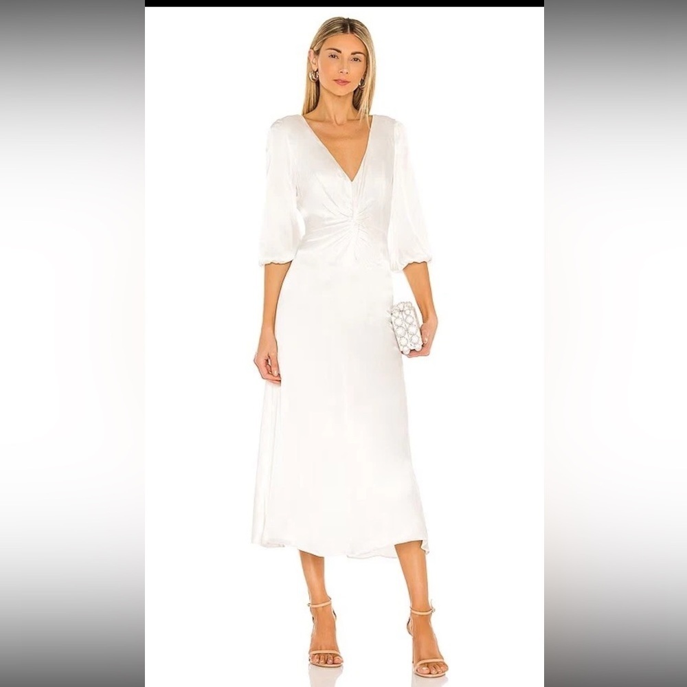 SAU LEE Cassia Dress sarin Front Knot Detail  $325 formal revolve party summer